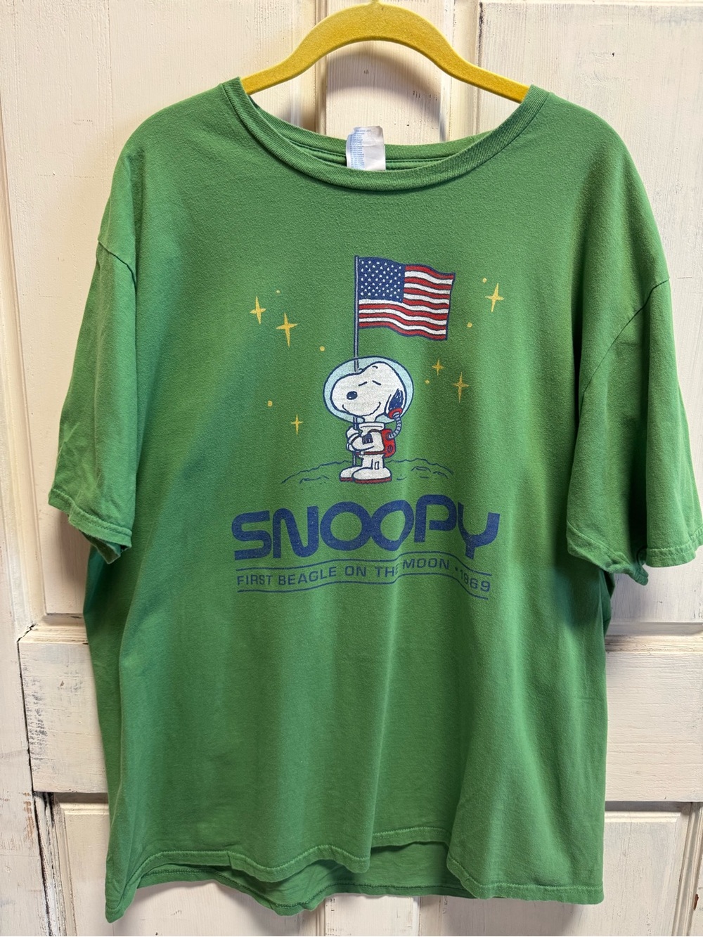 Men’s Snoopy Green T-Shirt - Graphic Space Tee